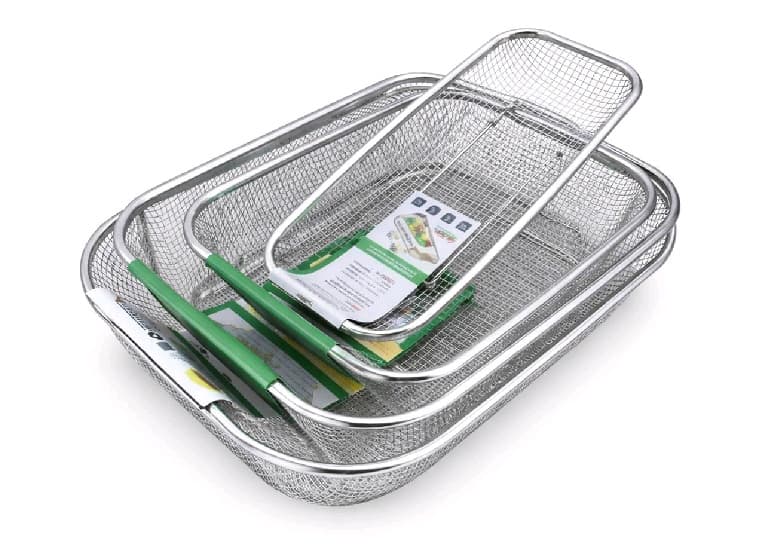 CESTA RECTANGULAR INOX38X28X7.5CM COD:BS-4