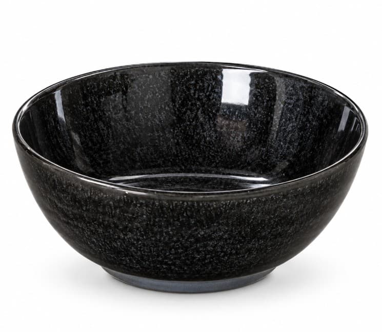 BOWL DE CERÁMICA REDONDO NEGRO 6" / 16x6 cm