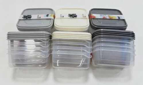 ENVASE PLÁSTICO CUADRADO SET 3 PZAS
