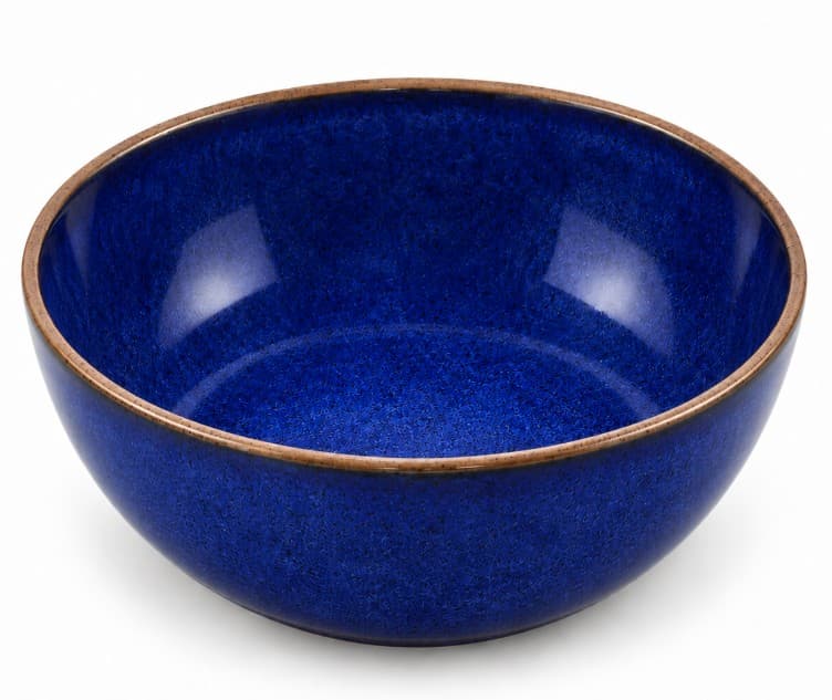 BOWL DE CERÁMICA REDONDO AZUL CON BORDDE OSCURO 6.5"