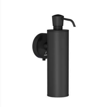 DISPENSADOR DE JABON LIQUIDO CON SOPORTE PARA PARED NEGRO MATE