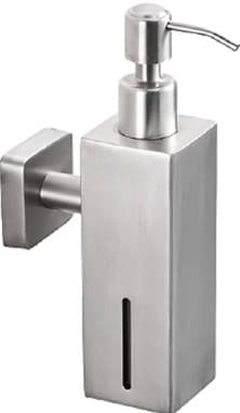 DISPENSADOR DE JABON LIQUIDO CON SOPORTE PARA PARED INOX