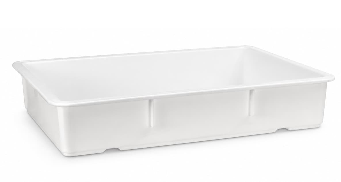 BANDEJA RECTANGULAR PLASTICABLANCA 45.3X32.5X8.5