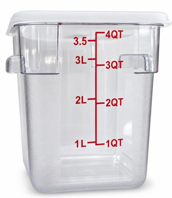 ENVASE DE POLICARBONATO 4 LITROS 18.8X18.5 CM