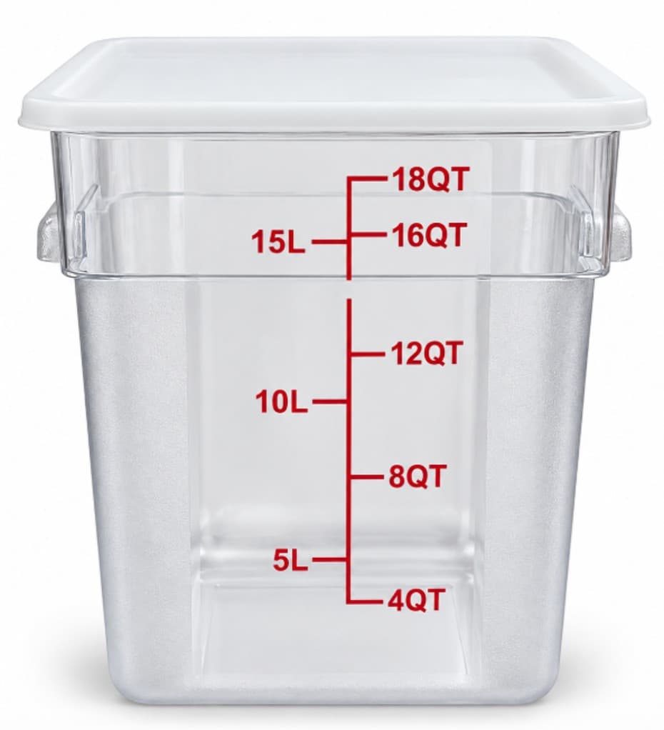 ENVASE DE POLICARBONATO 18 LITROS 29x31.5 CM