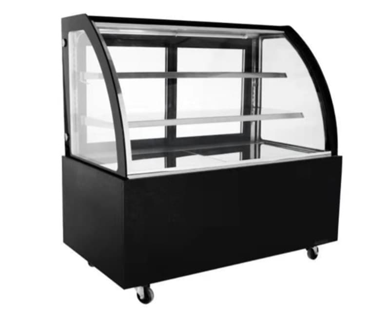 VITRINA REFRIGERADA CURVA 120x66x120CM CHEFS FACTORY