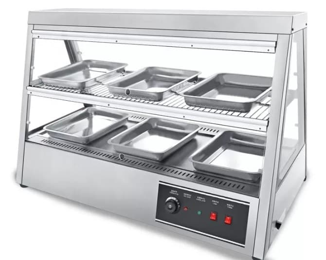 VITRINA CALENTADORA 2 NIVELES VENTANA 150*76*86CM SK-AS-WS6P