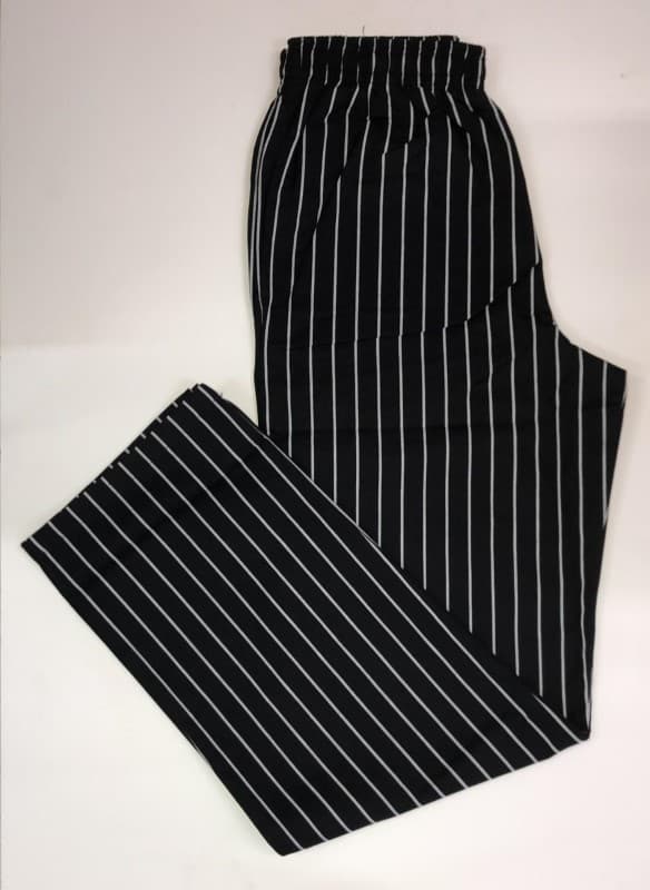 PANTALON NEGRO DE RAYAS CHEFS FACTORY UNISEX T:2XL