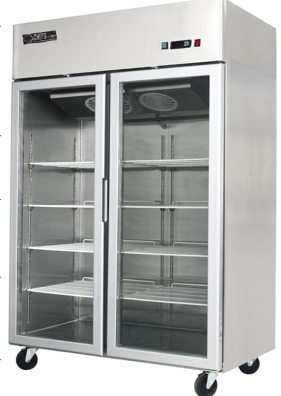 REFRIGERADOR 2 PUERTAS DE VIDRIO CHEFS FACTORY