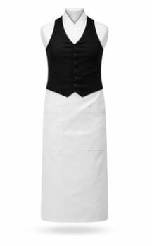 DELANTAL CHALECO NEGRO/ BLANO UNISEX