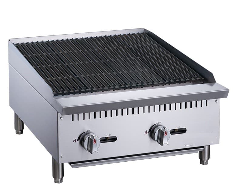 PARRILLA GRILL A GAS 2 QUEMADORES 24" CHEFS FACTORY