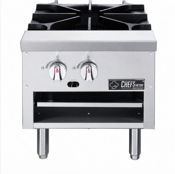 ESTUFA A GAS 2 QUEMADORES 18'' CHEFS FACTORY
