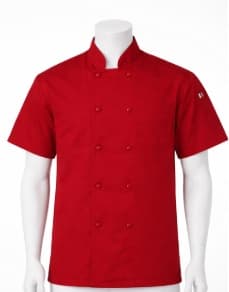 CHAQUETA ROJA CHEFS FACTORY MANGA CORTA T:S