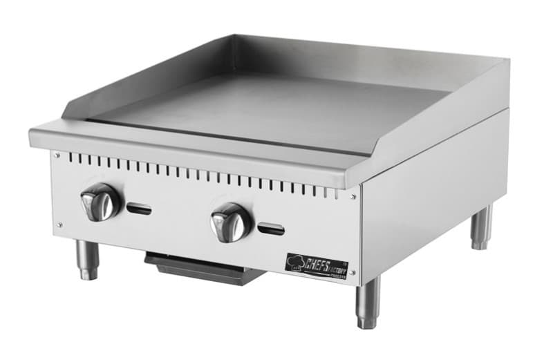 PLANCHA A GAS 2 QUEMADORES 24 3/4¨ ESPESOR CHEFS FACTORY