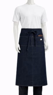 DELANTAL DENIM EXECUTIVE  CINTURA LARGO CHECKEDOUT