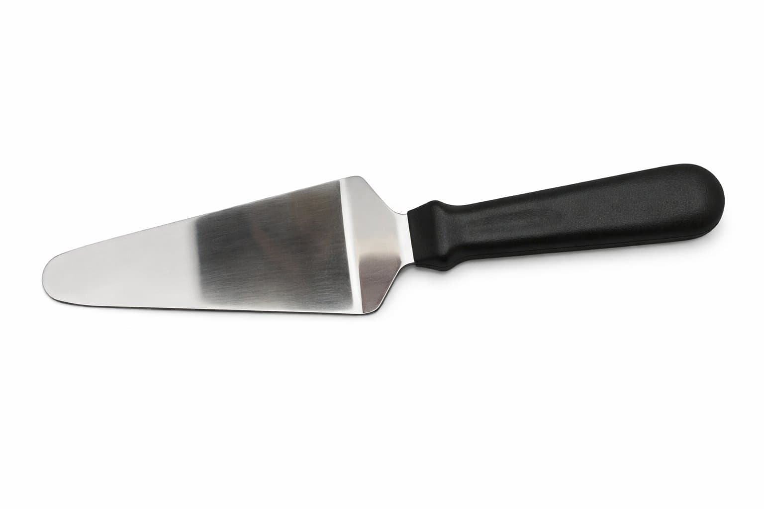 ESPATULA INOX PARA PASTEL CON MANGO PLÁSTICO NEGRO 28*6.2*3.6CM