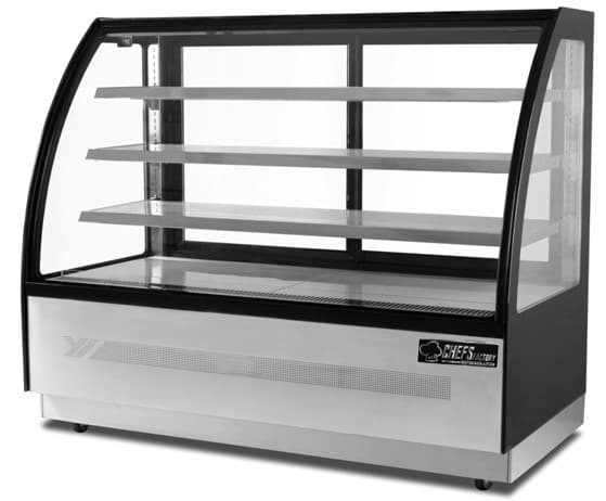VITRINA REFRIGERADA CURVA 150x75x135CM CHEFS FACTORY