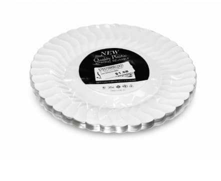 PLATO DESECHABLE BLANCO C 10" 6PC