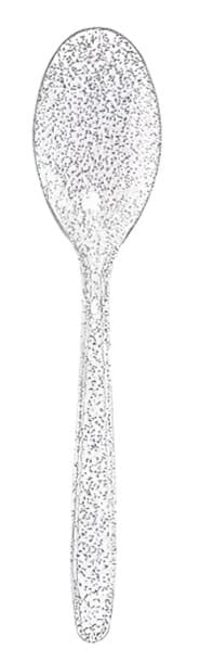 CUCHARA PLASTICO PLATEADA 20PC