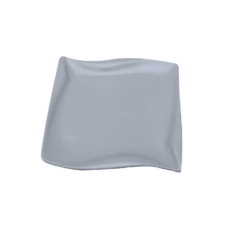 PLATO DE CERÁMICA CUADRADO BLANCO 8"