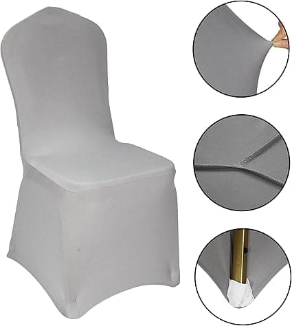FUNDA DE SILLA PLATEADA