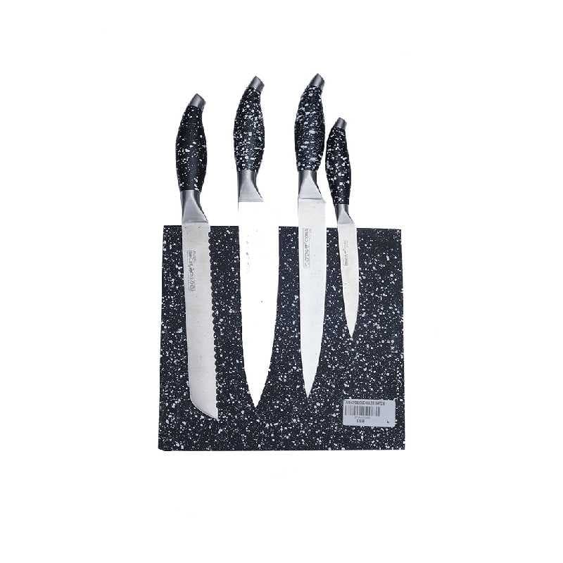 JUEGO DE CUCHILLOS AINOX NEGRO SET 6 PIEZAS
