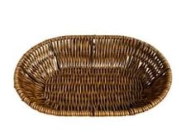 CANASTA TEJIDA OVALADA MARRON  26X18.5X6.5 CM