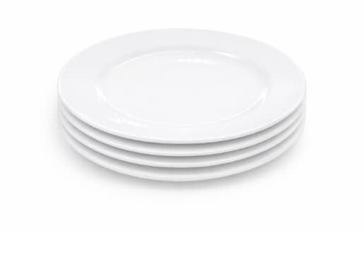 PLATO DE MELAMINA BLANCO REDONDO 10 / 25CM