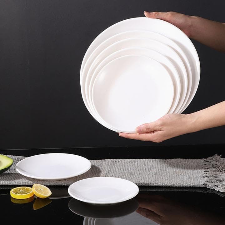 PLATO DE MELAMINA BLANCO REDONDO 9 / 22.5CM