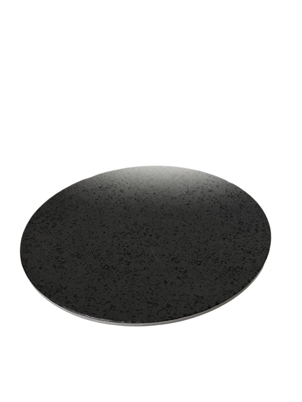 PLATO DE MELAMINA BLANCO Y NEGRO REDONDO 10"