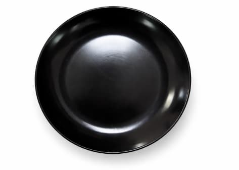 PLATO DE CERÁMICA REDONDO NEGRO 10"