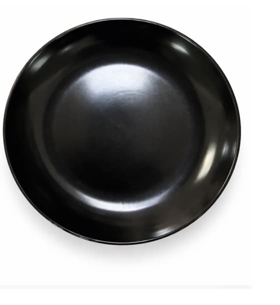 PLATO DE CERÁMICA REDONDO NEGRO 8"