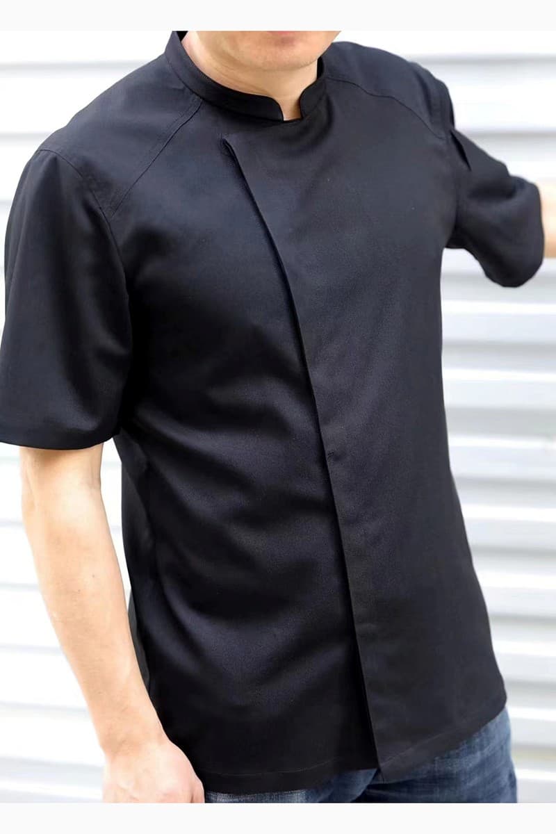 CHAQUETA NEGRA CABALLERO MANGA CORTA T: M CHECKEDOUT