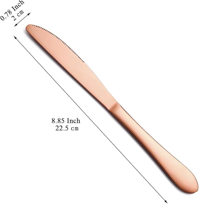 CUCHILLO MESA DORADO 23.5CM