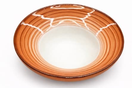 PLATO DE CERÁMICA NARANJA PARA PASTA 24x24x5.7CM/9.5682g