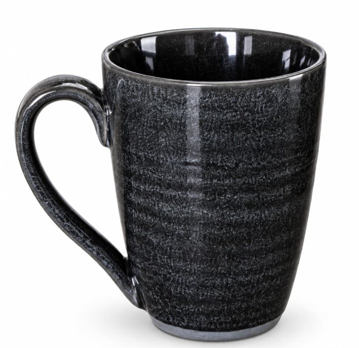 TAZA DE CERÁMICA NEGRA 10x8 cm