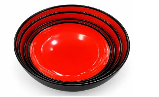 PLATO DE MELAMINA ROJO  REDONDO 10