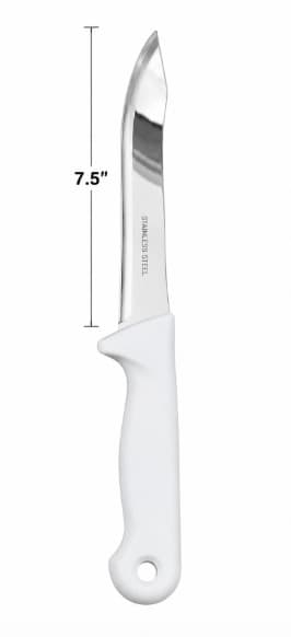 CUCHILLO DESHUESADOR CON MANGO BLANCO 7.5"