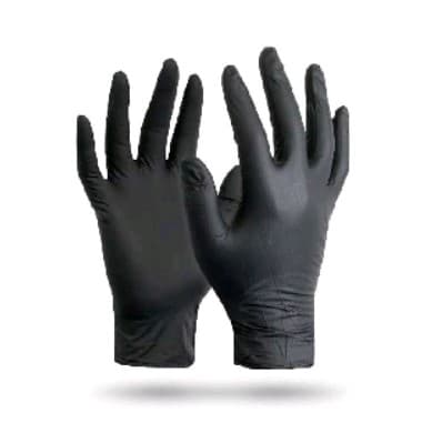GUANTE DE NITRILO NEGRO SET 100PZS T:S