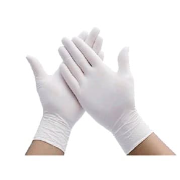 GUANTE DE NITRILO BLANCO SET 100 PZAS T:L