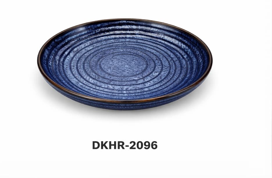 PLATO DE CERÁMICA REDONDO AZUL 7"
