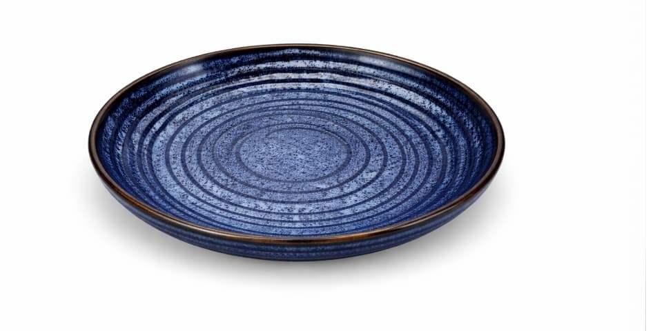 PLATO DE CERÁMICA REDONDO AZUL 8"