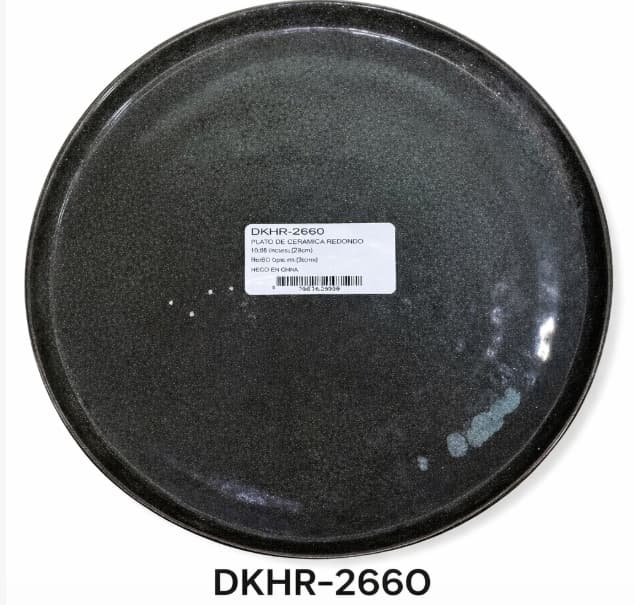 PLATO DE CERÁMICA REDONDO COLORES SURTIDOS 8"