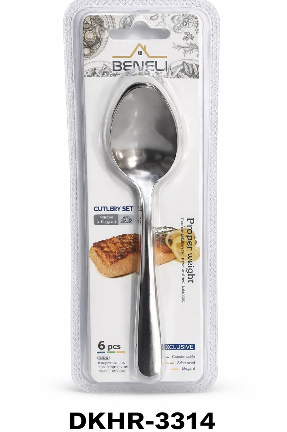 CUCHARA POSTRE 15 CMSET 6 PZAS
