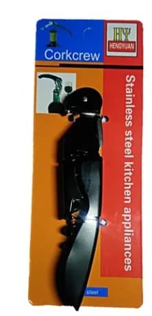 SACACORCHO INOX NEGRO PREMIUM