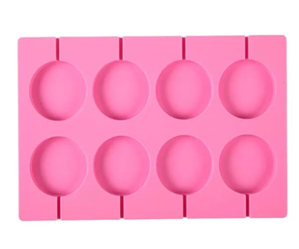 MOLDE DE SILICONA 8 BOMBONES PLANOS 24X15CM