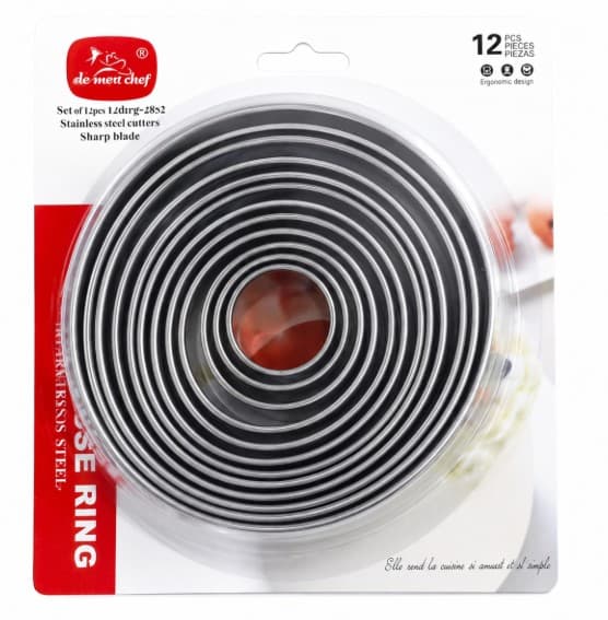 CORTADOR CIRCULAR PASTELERO SET 12  PZAS