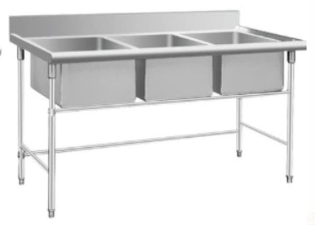 Fregador 3 tinas 175*60*90cm