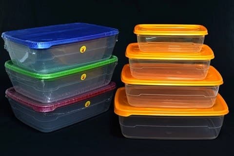 ENVASE DE PLÁSTICO RECTANGULAR SET 4 PZAS