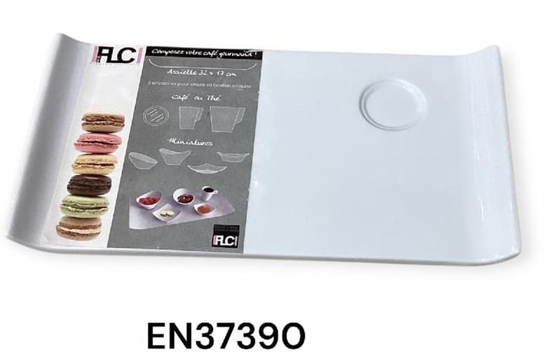 PLATO DE CERÀMICA RECTANGULAR BLANCO12.59"